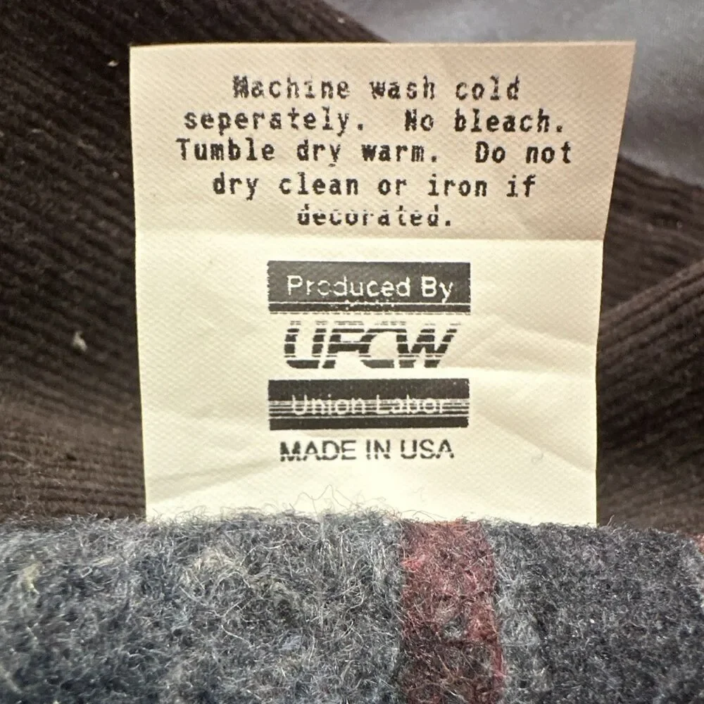 Vintage UFCW Local 880 Union Labor Jacket XL Made USA Black Bomber Coat